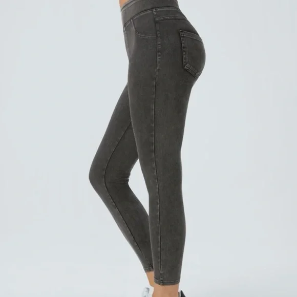 🆕 HALARA Flex High Waisted Pocket Denim Casual Leggings - Picture 3 of 10